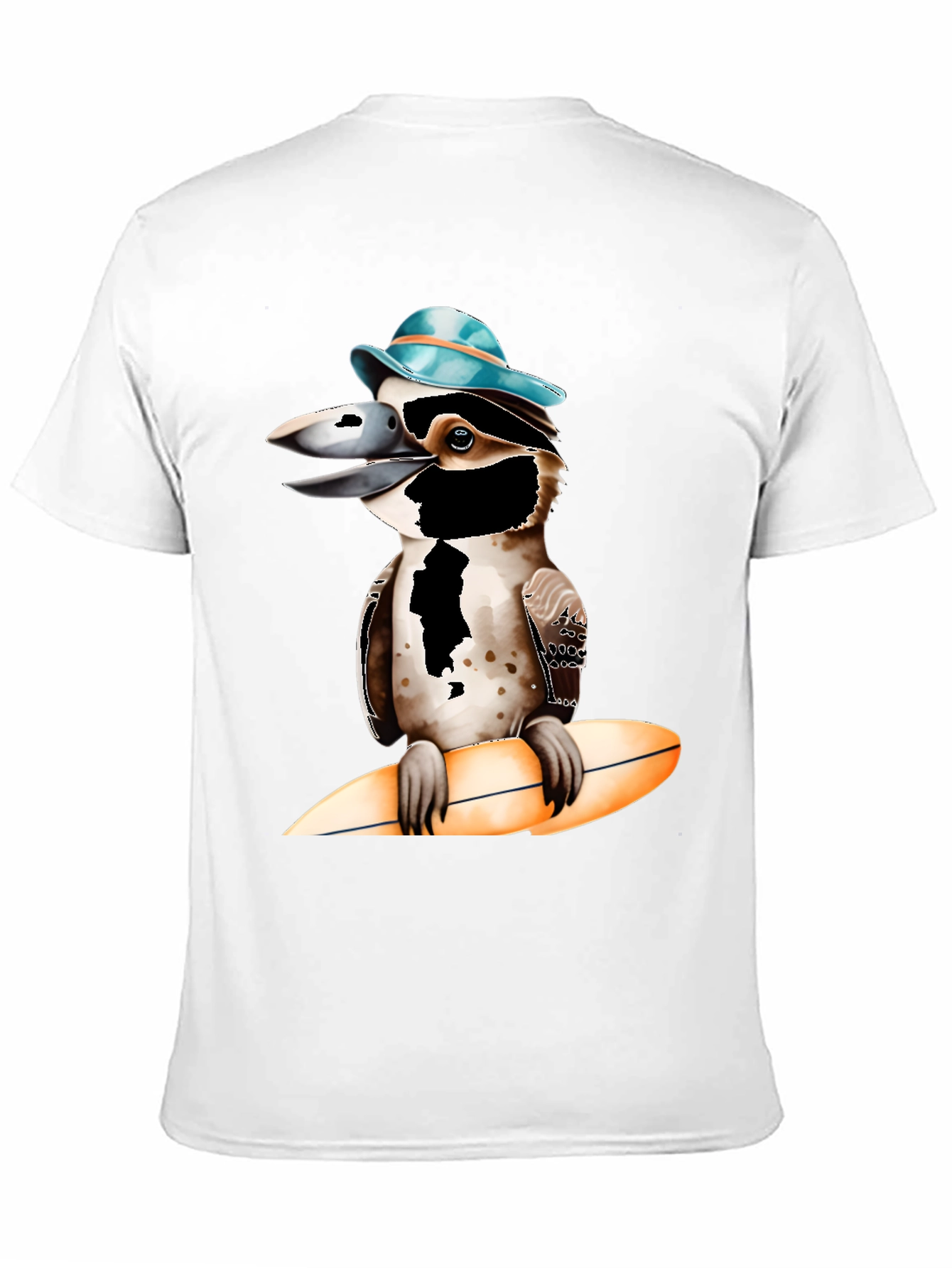 Black Kookaburra Surfer T-Shirt - Cool Bird Design view 11