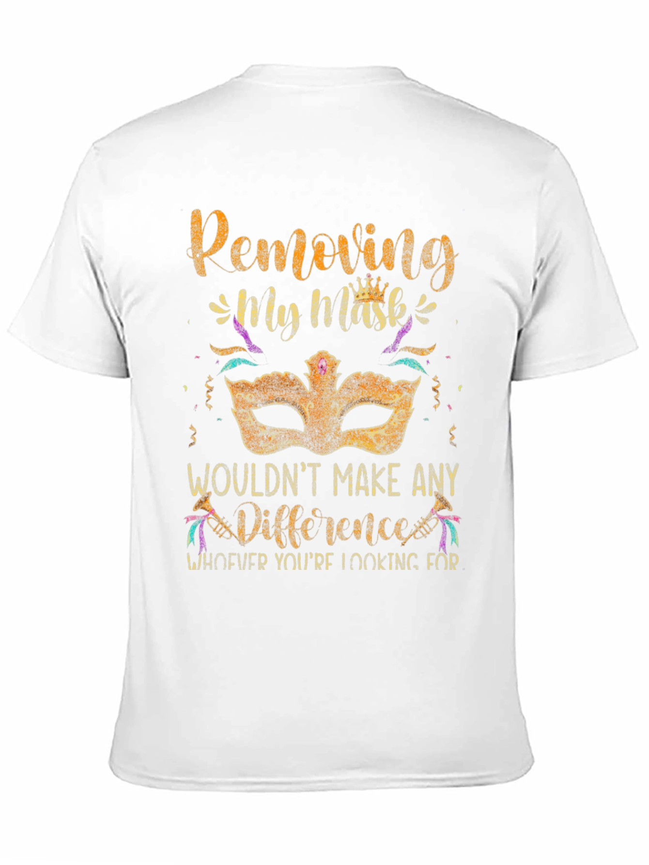 Black Removing My Mask Graphic T-Shirt view 11