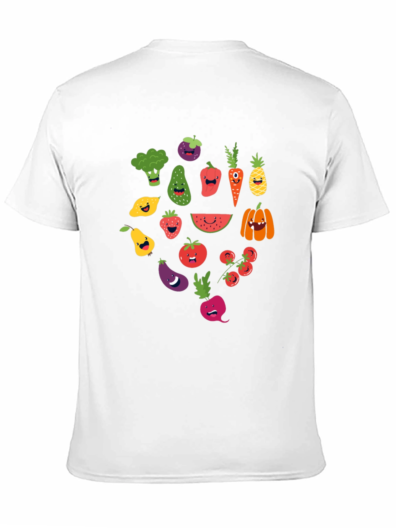 Black Whimsical Veggie T-Shirt - Fun Foodie Fashion view 11