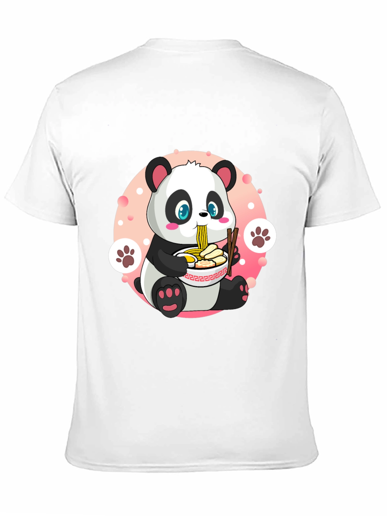 Black Cute Panda Ramen T-Shirt - Fun Anime Style view 11