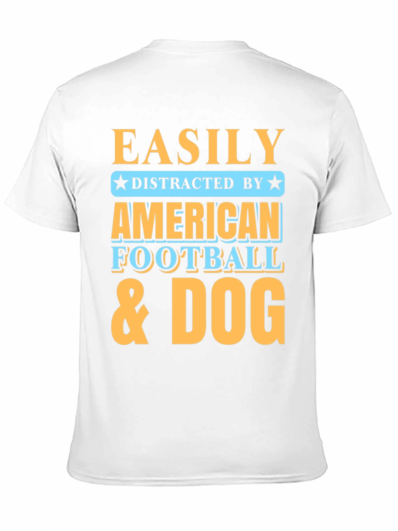 Black Easily Distracted T-Shirt - Football & Dog view 11