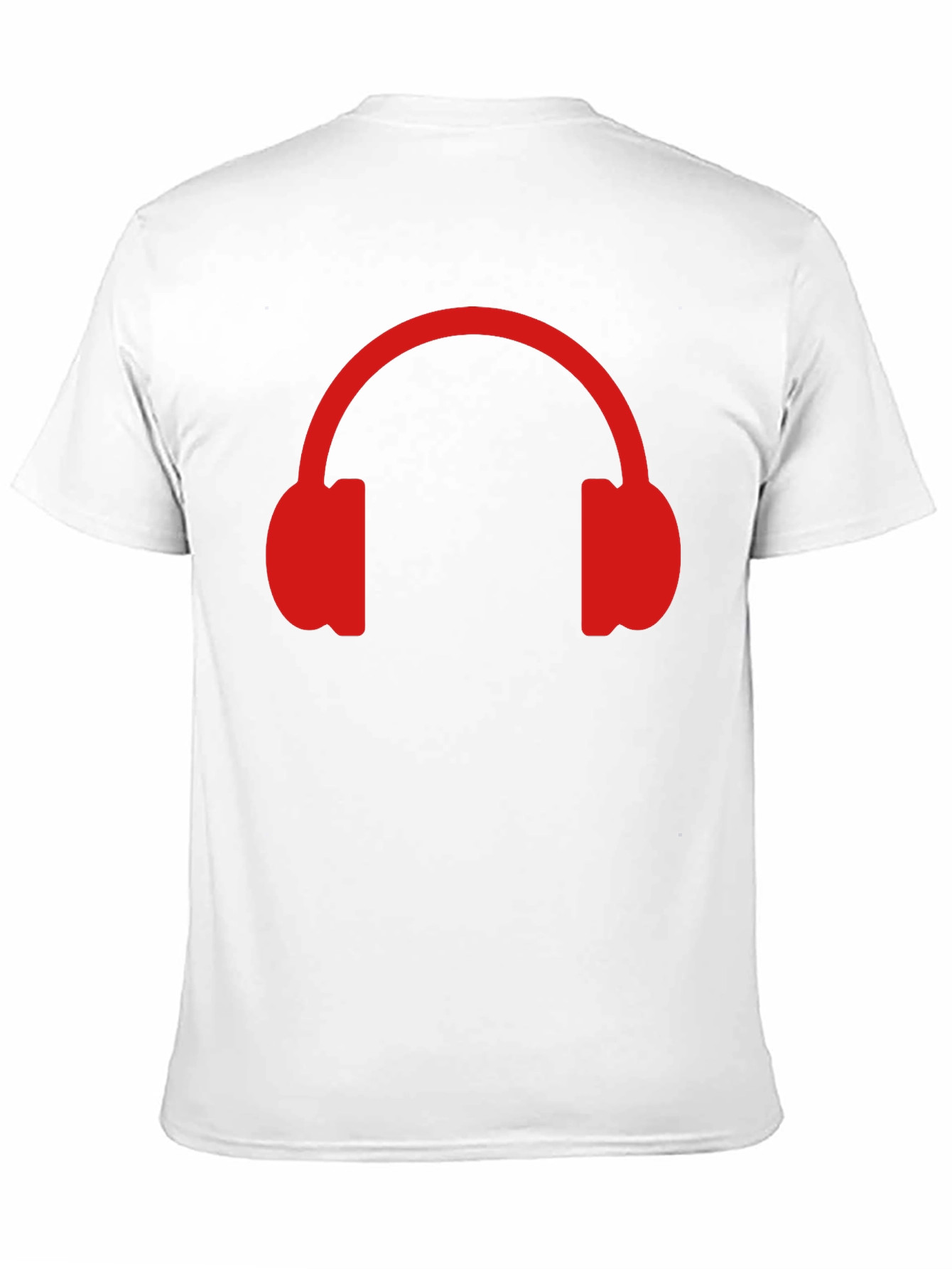 Black Red Headphone Graphic T-Shirt - Music Lover Tee view 11