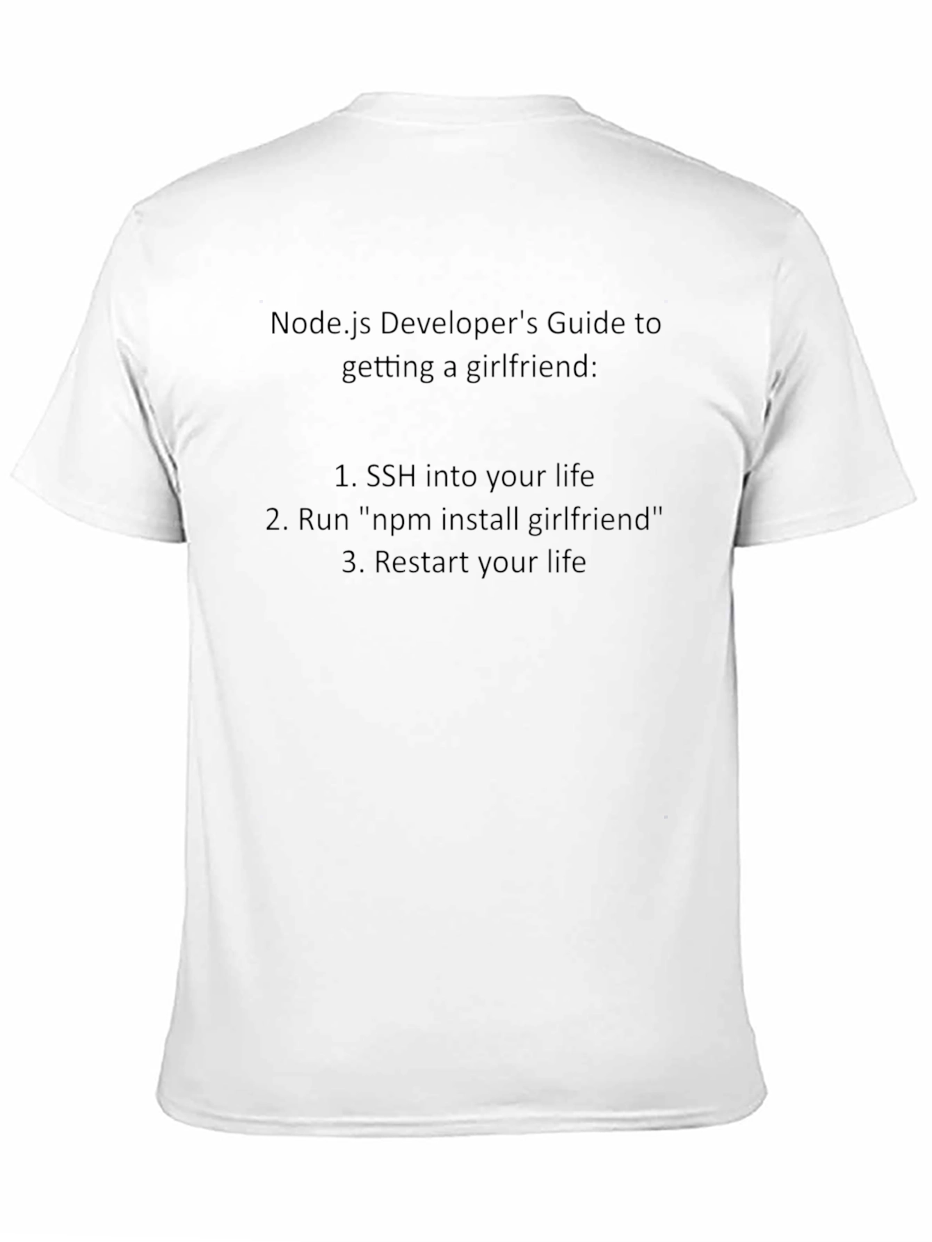 Black Node.js Developer's Guide T-Shirt view 11
