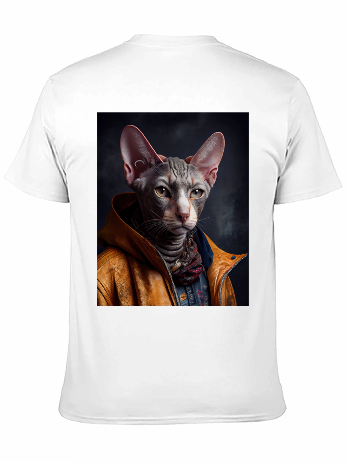 Black Cool Cat T-Shirt - Unique Graphic Tee view 11