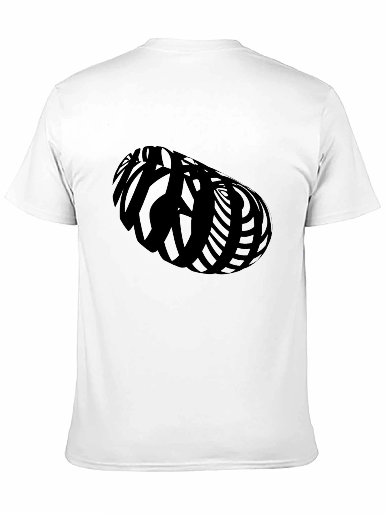 Black Abstract Graphic Black T-Shirt view 11