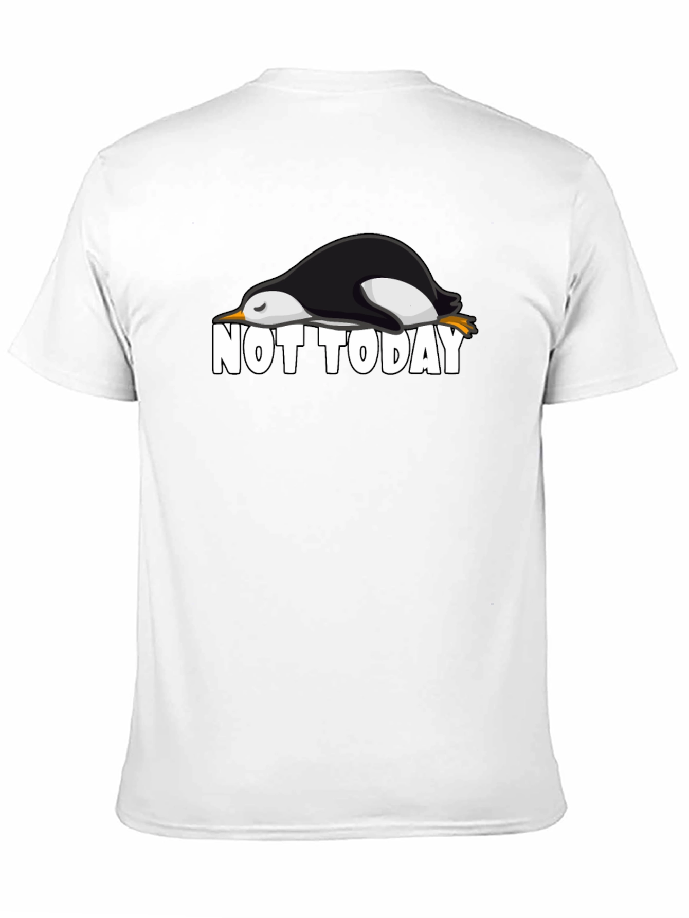Black Not Today Penguin Graphic Tee - Black view 11