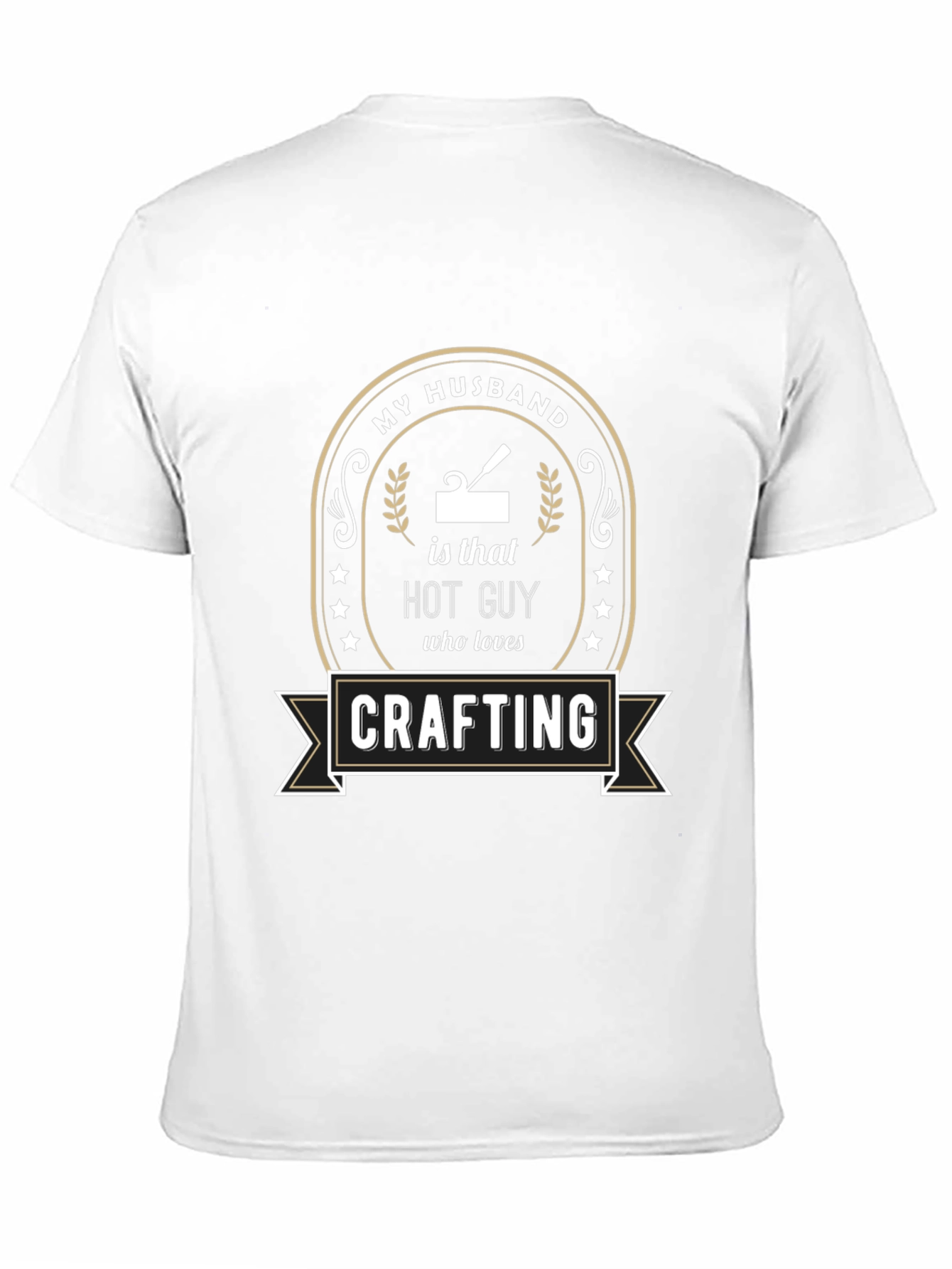 Black My Husband is a Hot Guy Crafting T-Shirt view 11