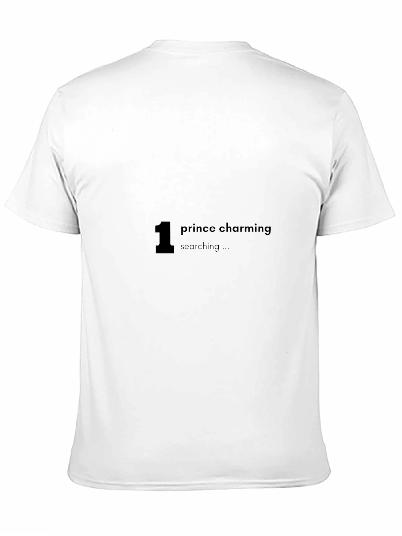 Black Prince Charming Searching Black Graphic T-Shirt view 11