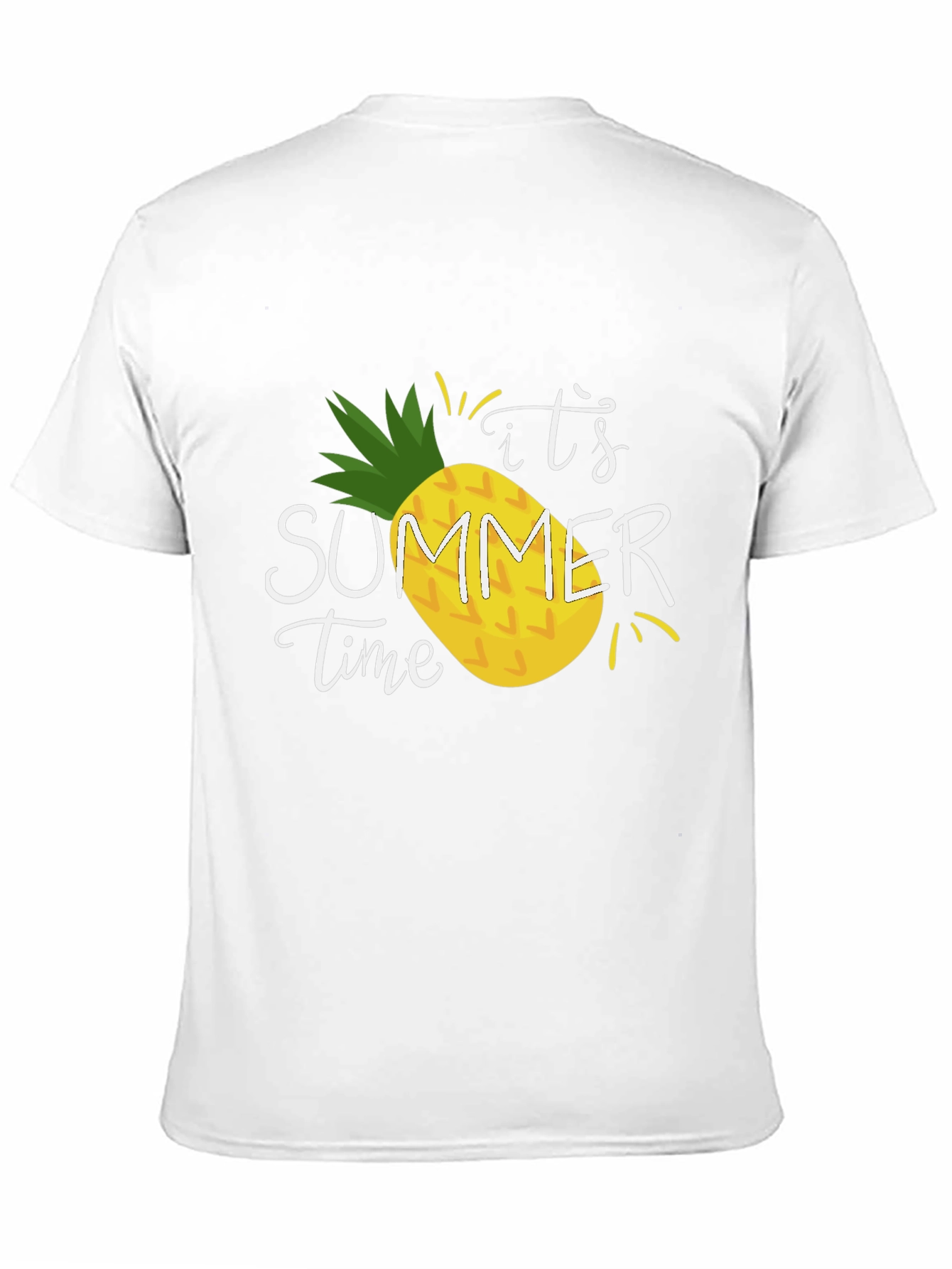 Black It's Summer Time Pineapple T-Shirt view 11