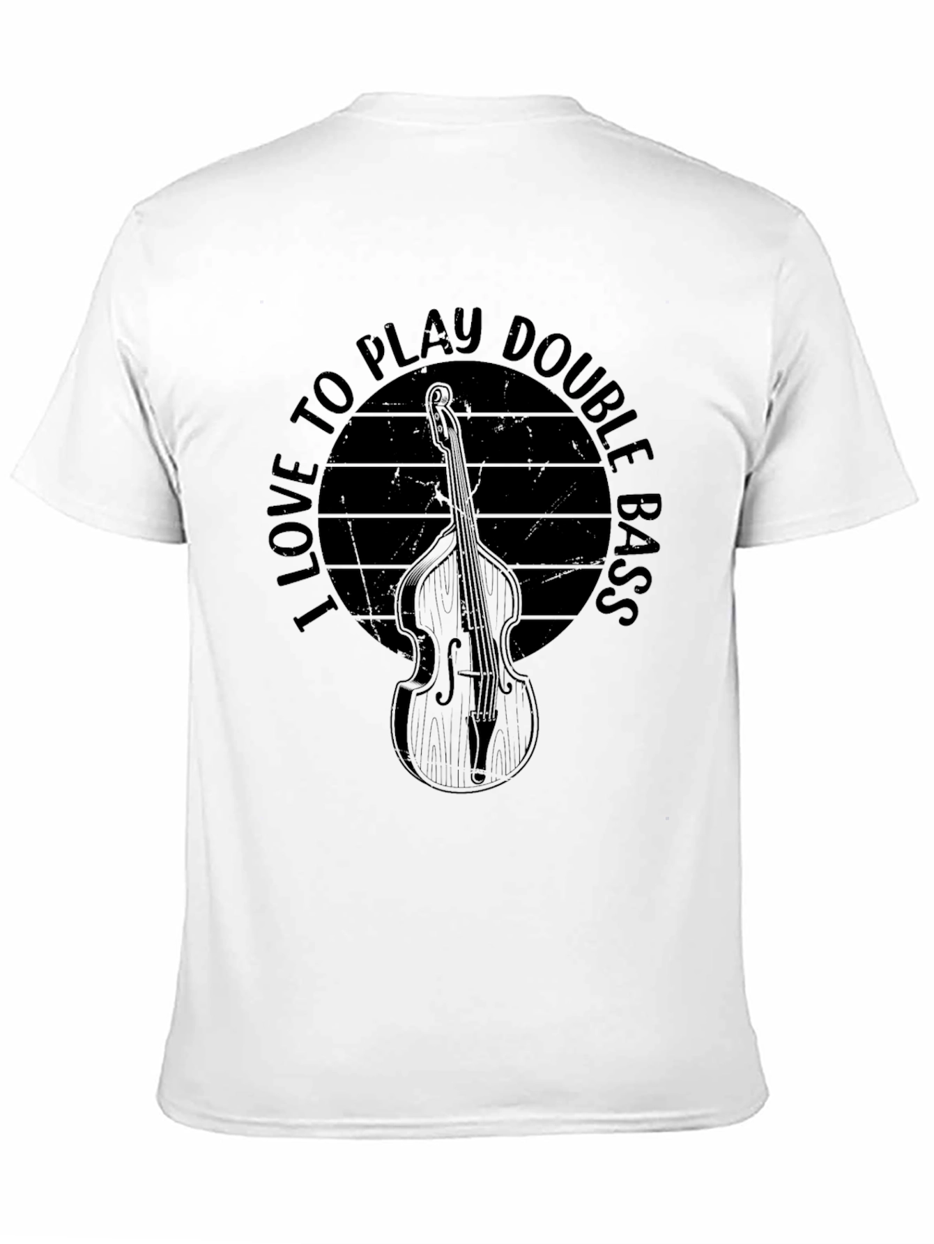Black I Love To Play Double Bass T-Shirt view 11