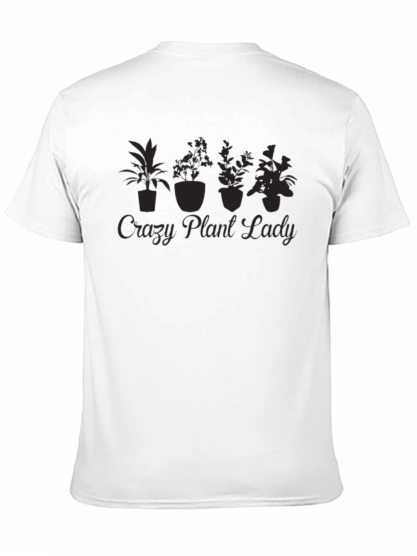 Black Crazy Plant Lady Graphic T-Shirt - Black view 11