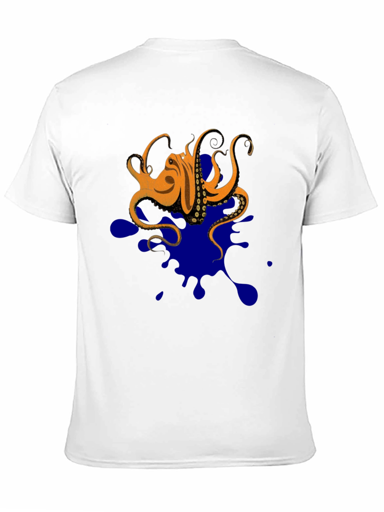 Black Octopus Ink Splatter T-Shirt - Unique Graphic Tee view 11