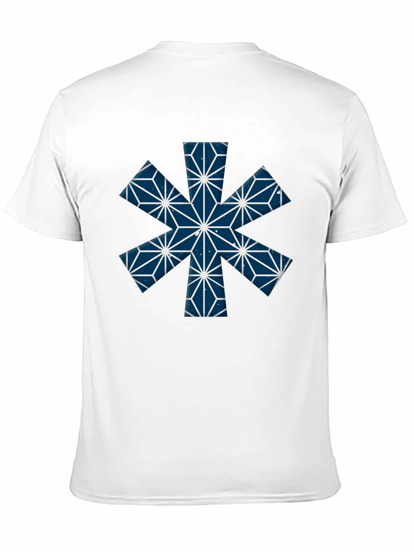 Black Geometric Pattern Black T-Shirt view 11