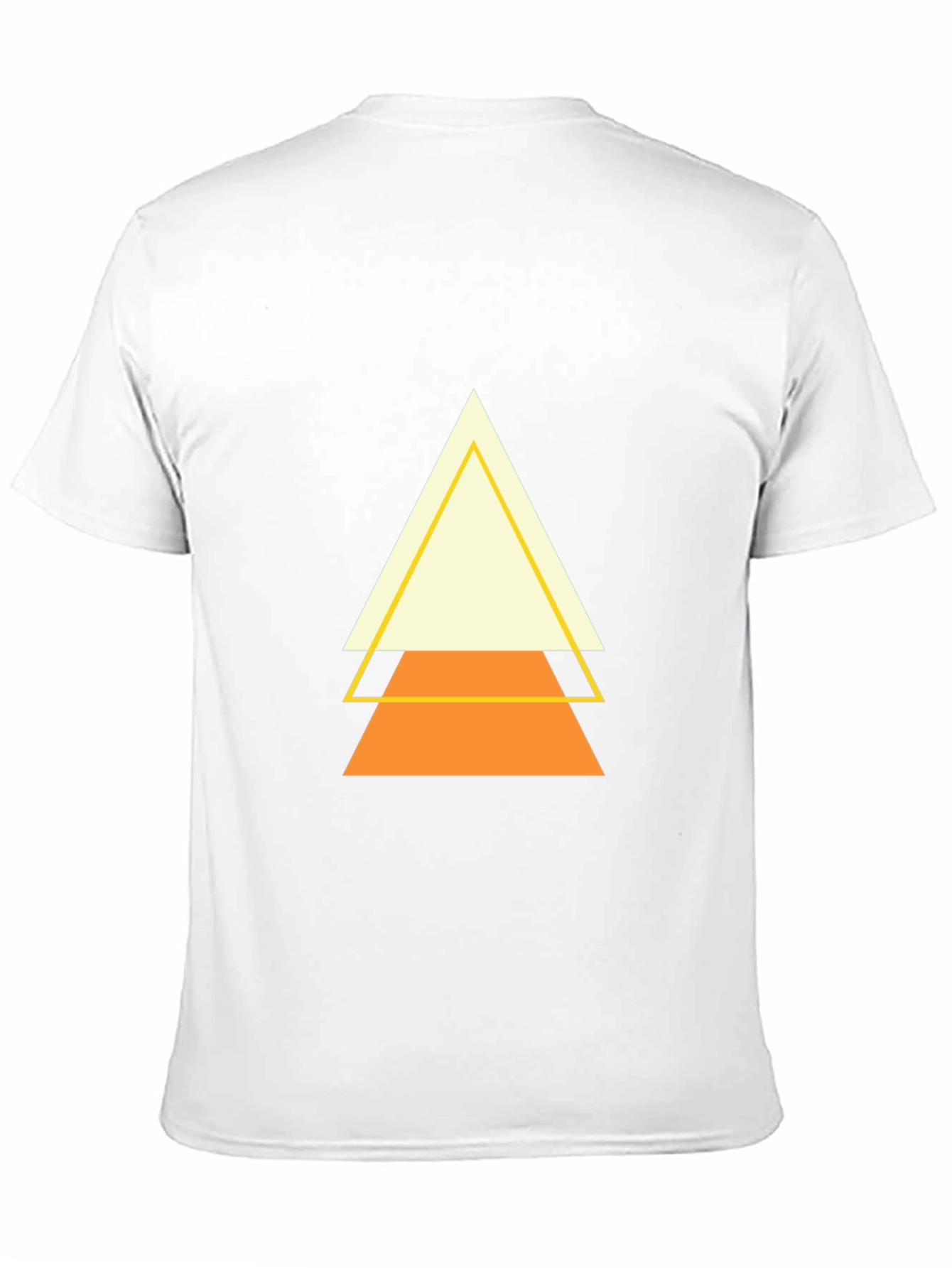 Black Geometric Triangle Graphic Tee - Modern Minimalist Design view 11