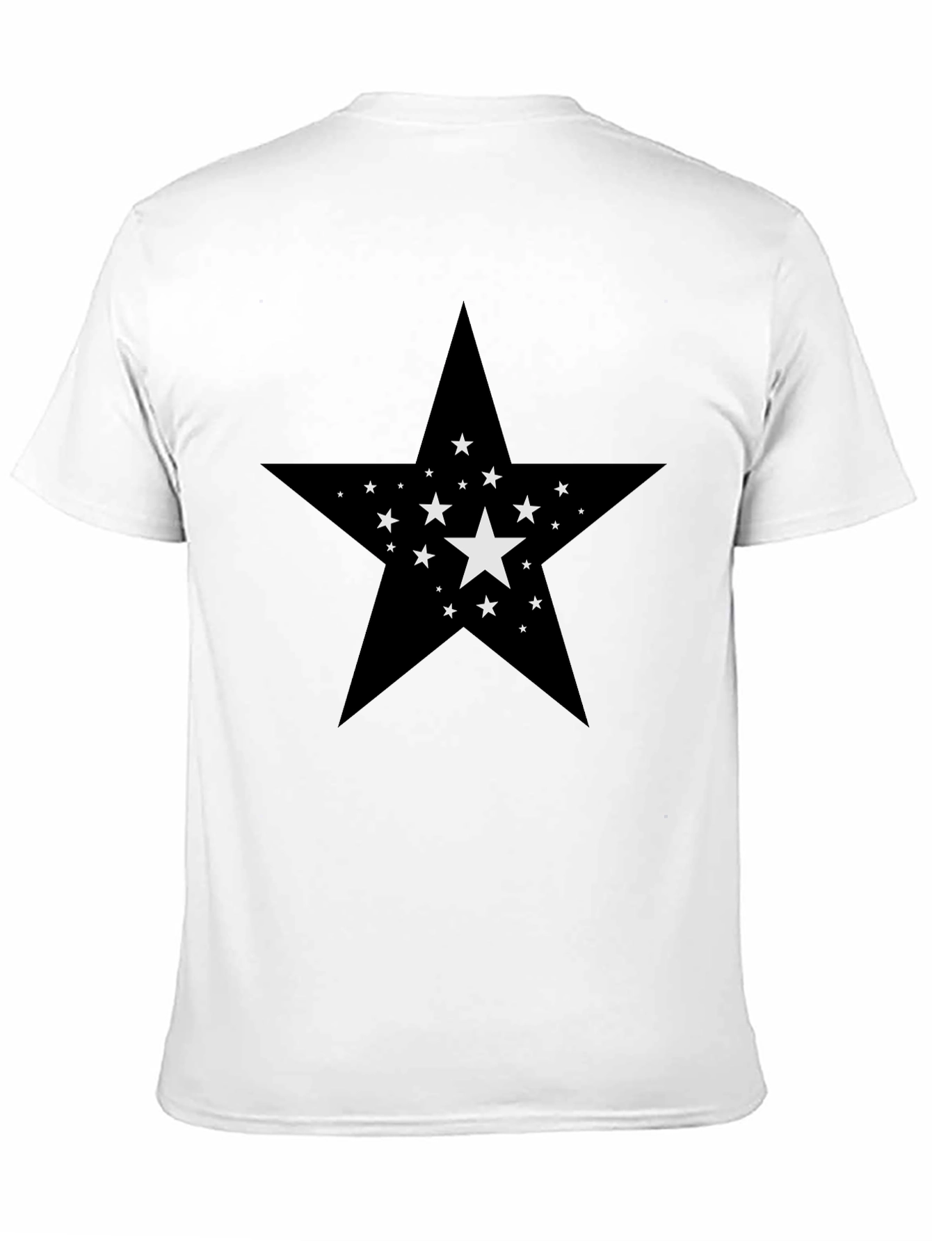 Black Starry Star Black T-Shirt view 11