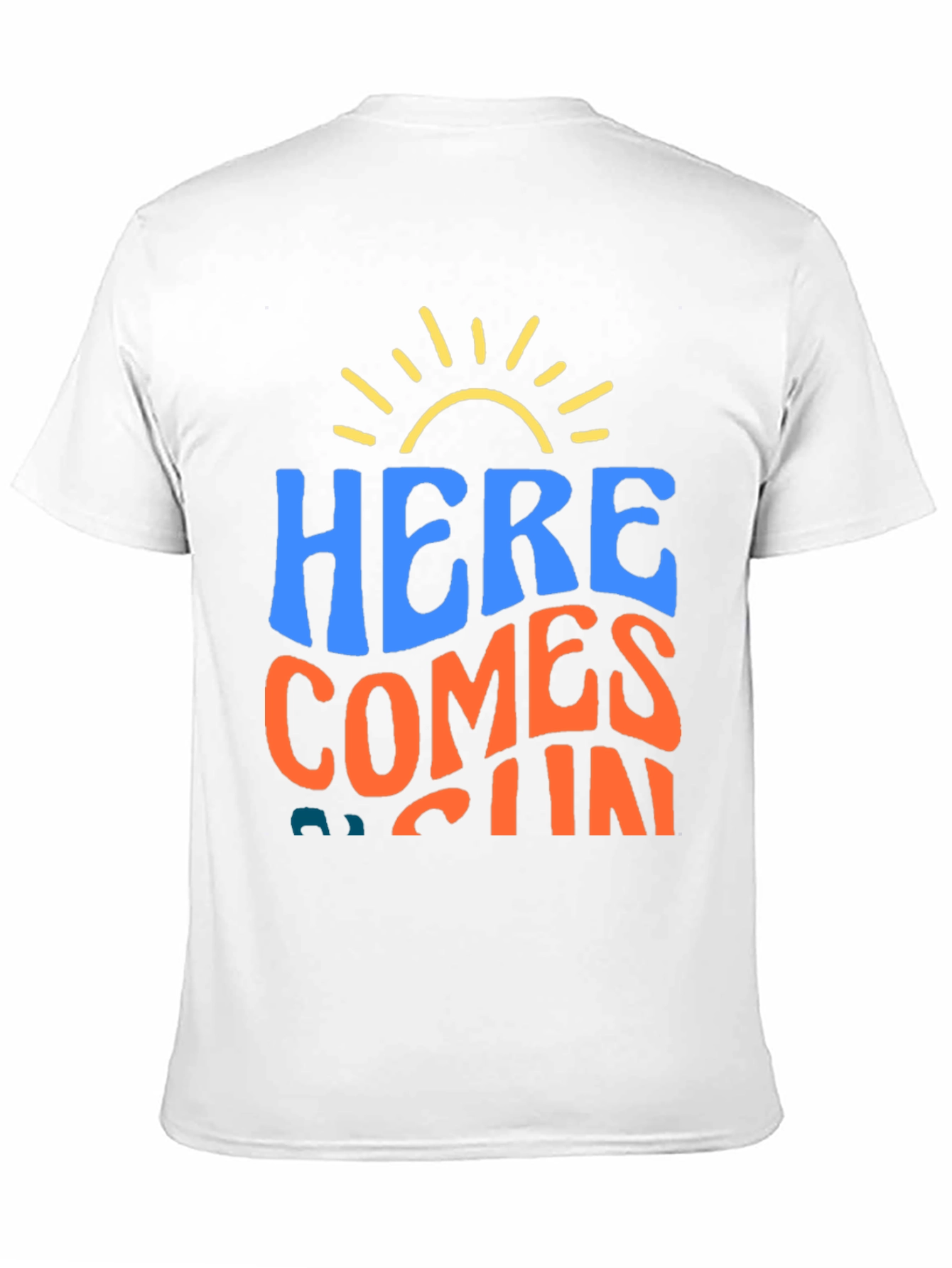 Black Here Comes The Sun Graphic Tee - Black Cotton Blend view 11