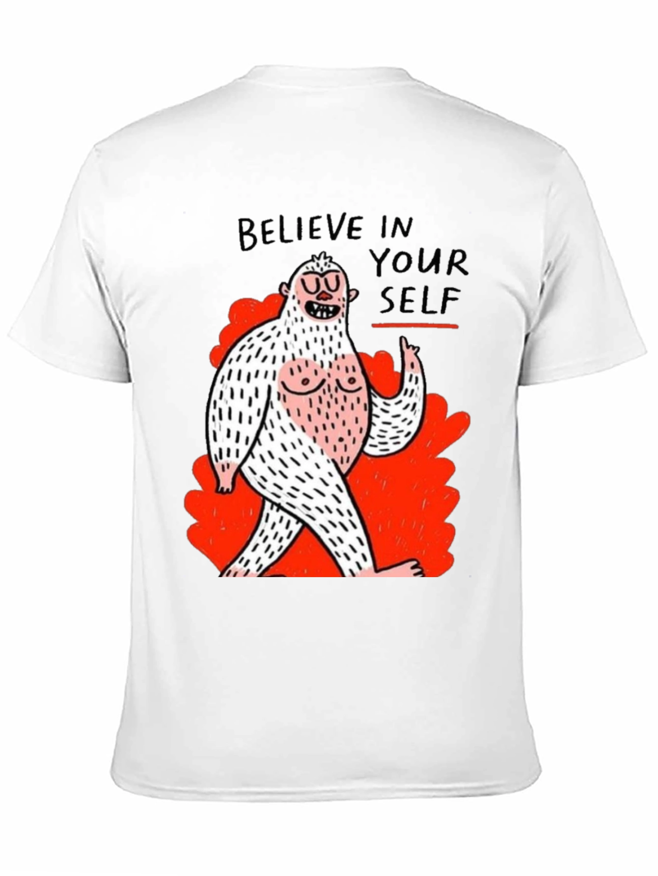 Black Believe In Yourself Funny Graphic Tee view 11
