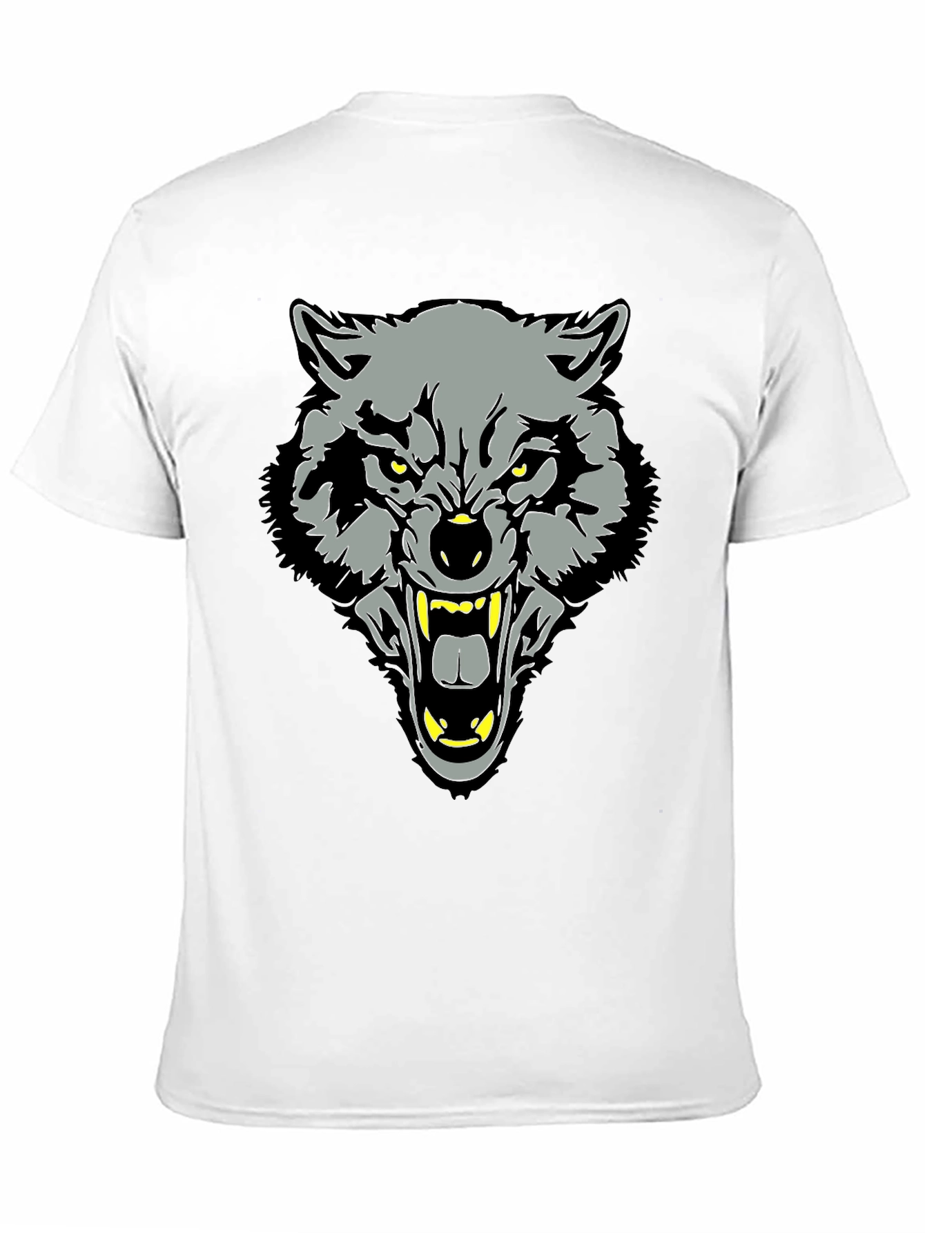 Black Wolf Graphic Black T-Shirt view 11