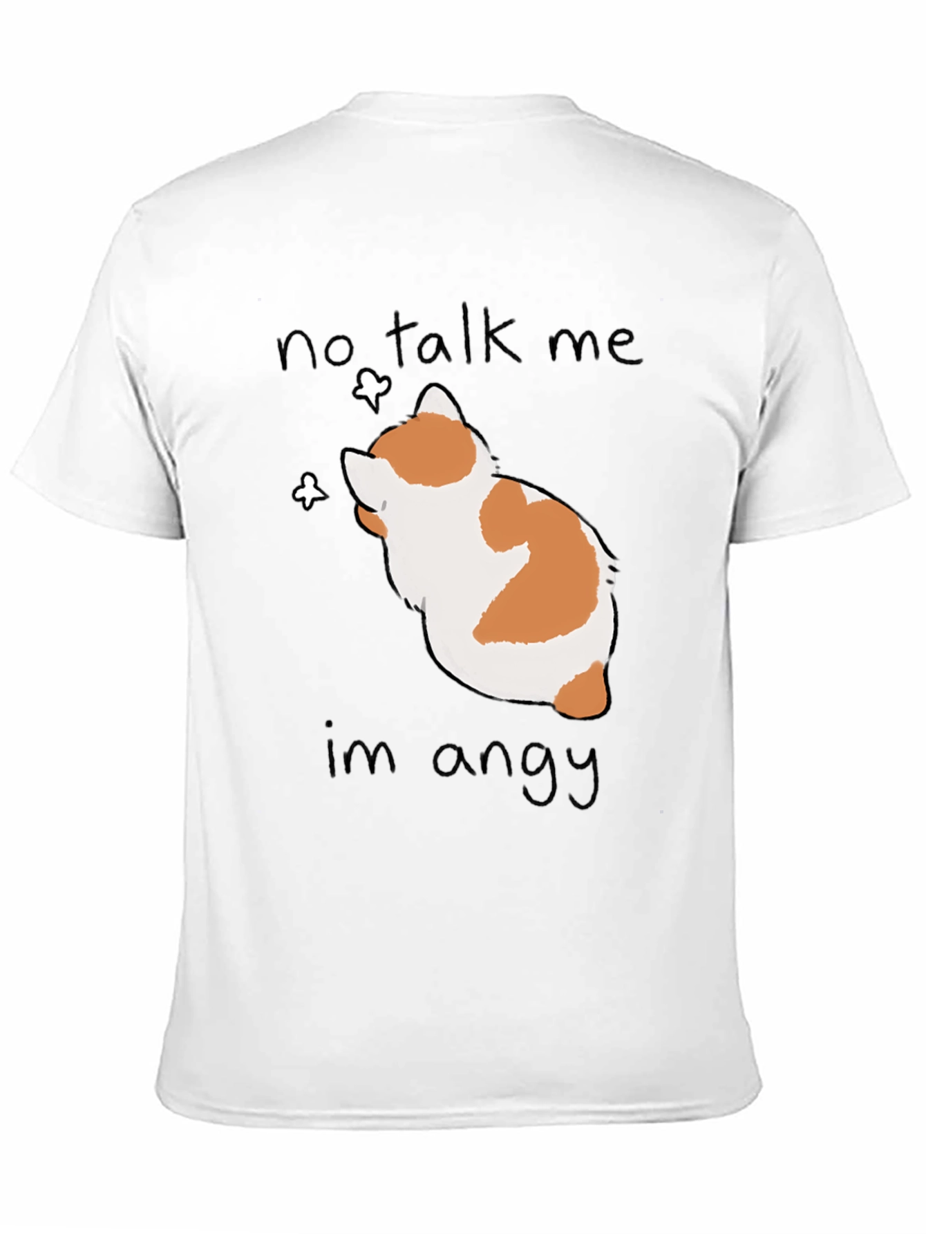Black No Talk Me I'm Angy T-Shirt - Funny Cat Tee view 11