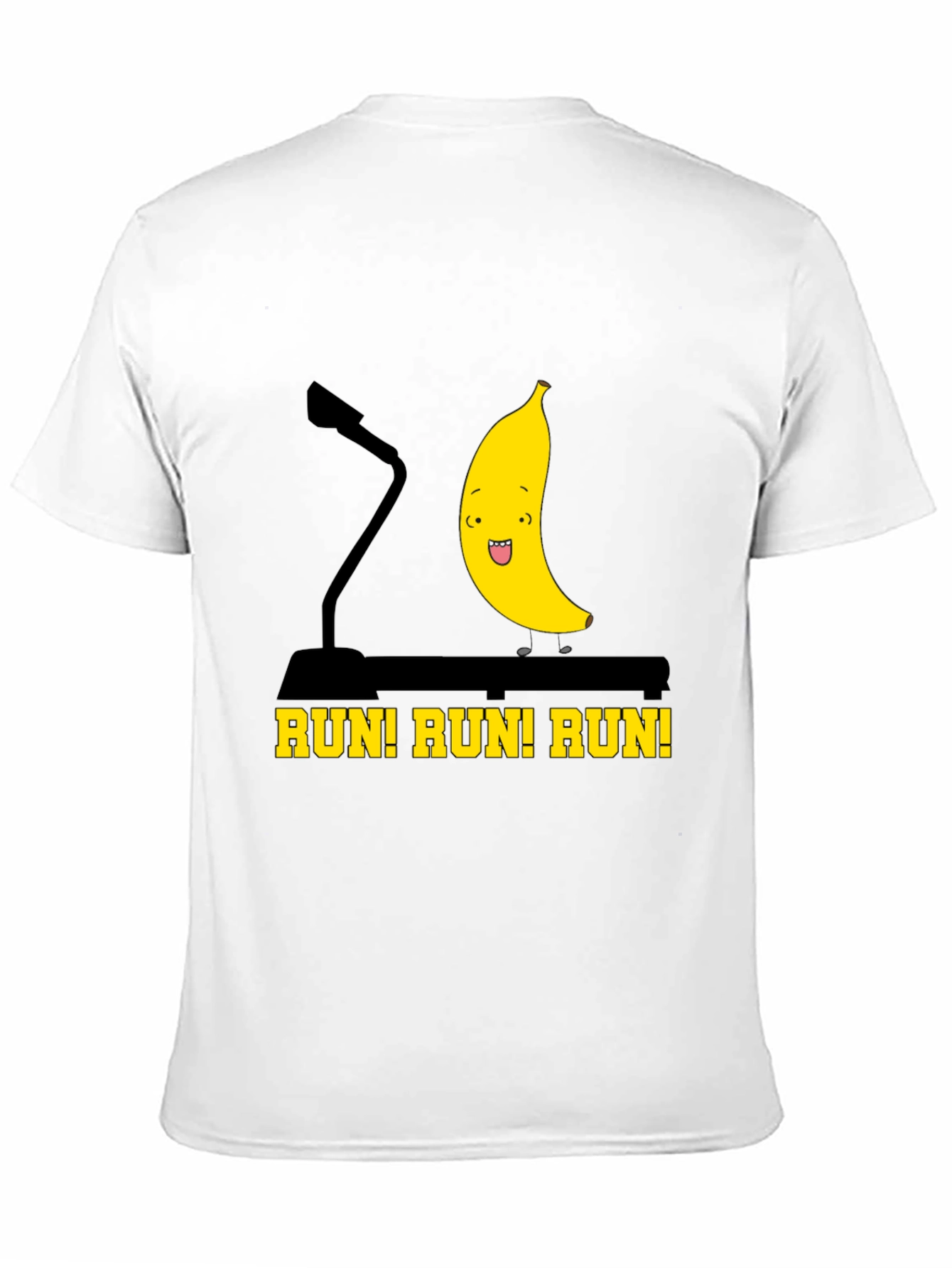 Black Run Banana Run Funny Graphic Tee view 11