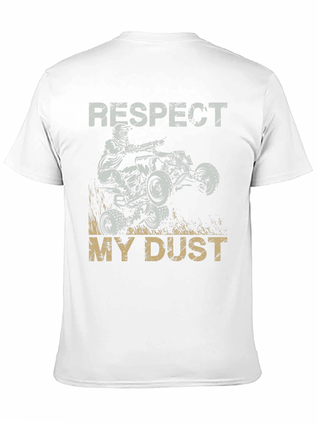 Black Respect My Dust ATV Rider Graphic Tee view 11