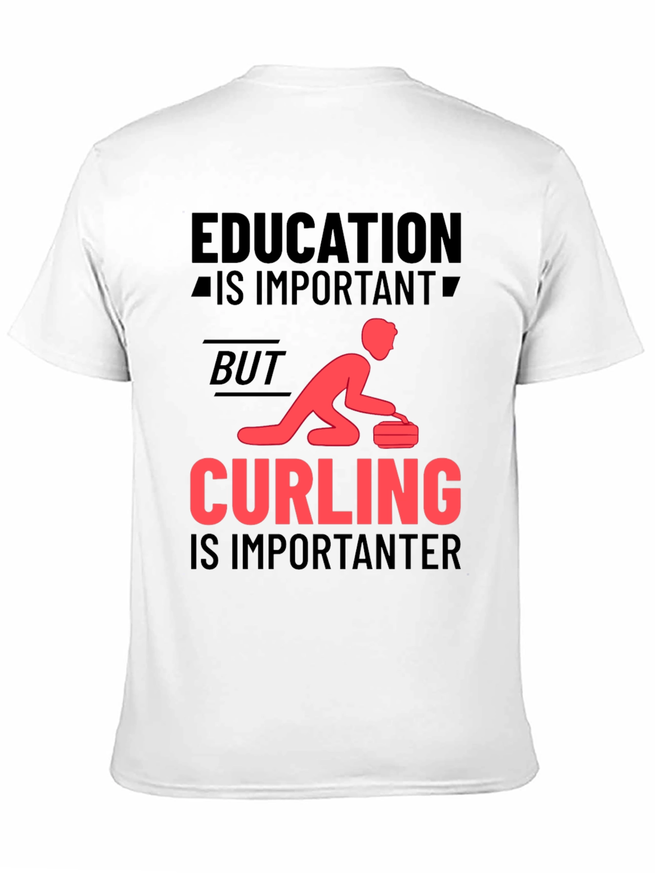 Black Education Important? Curling Importanter T-Shirt view 11