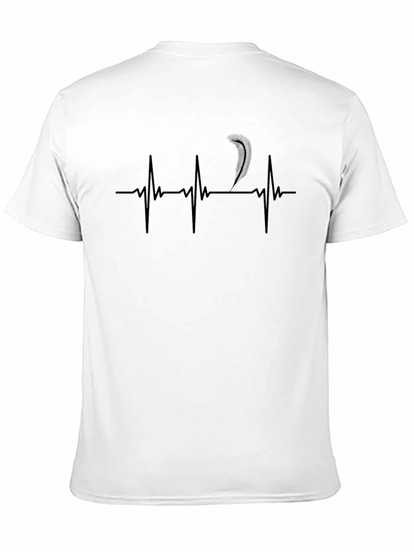 Black Heartbeat Paddleboard T-Shirt - Black Graphic Tee view 11