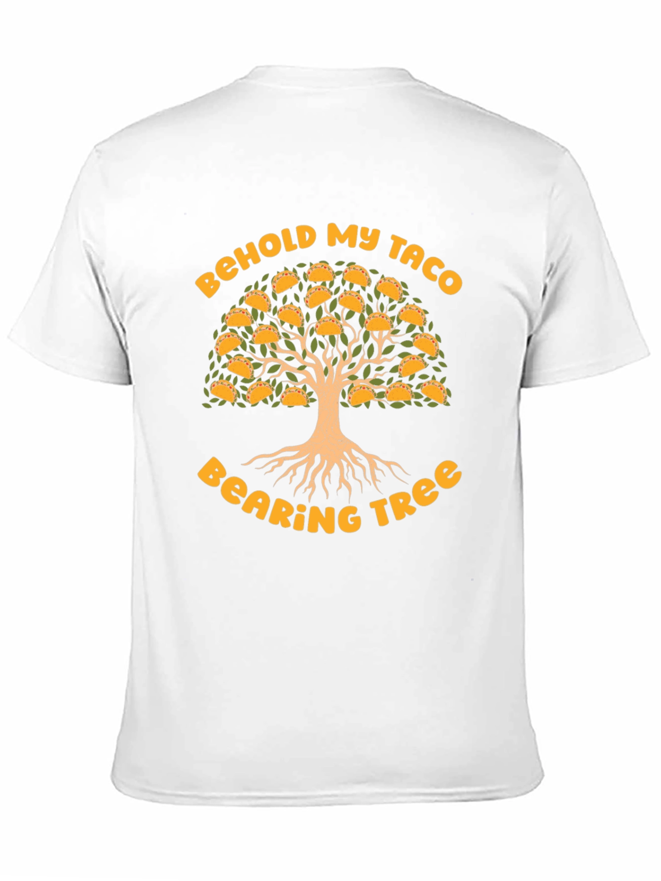 Black Behold My Taco Bearing Tree Graphic T-Shirt view 11