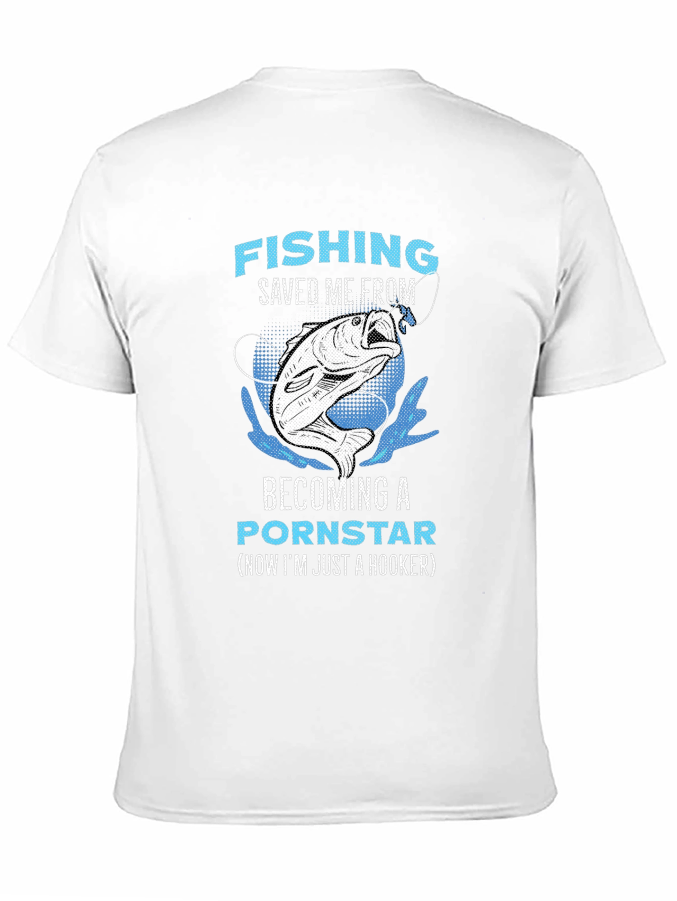 Black Fishing Saved Me T-Shirt - Humorous Angler Tee view 11