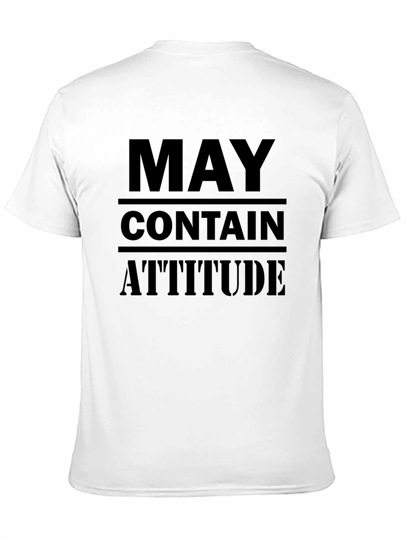 Black May Contain Attitude Graphic Tee - Black view 11