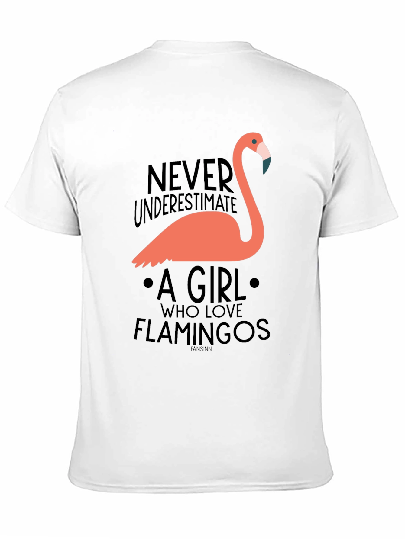 Black Funny Flamingo Lover T-Shirt - Never Underestimate a Girl view 11