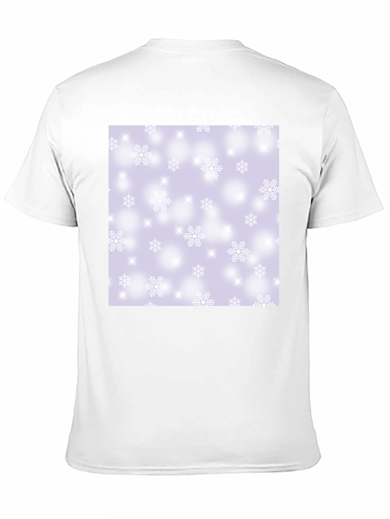 Black Snowflake Pattern T-Shirt view 11