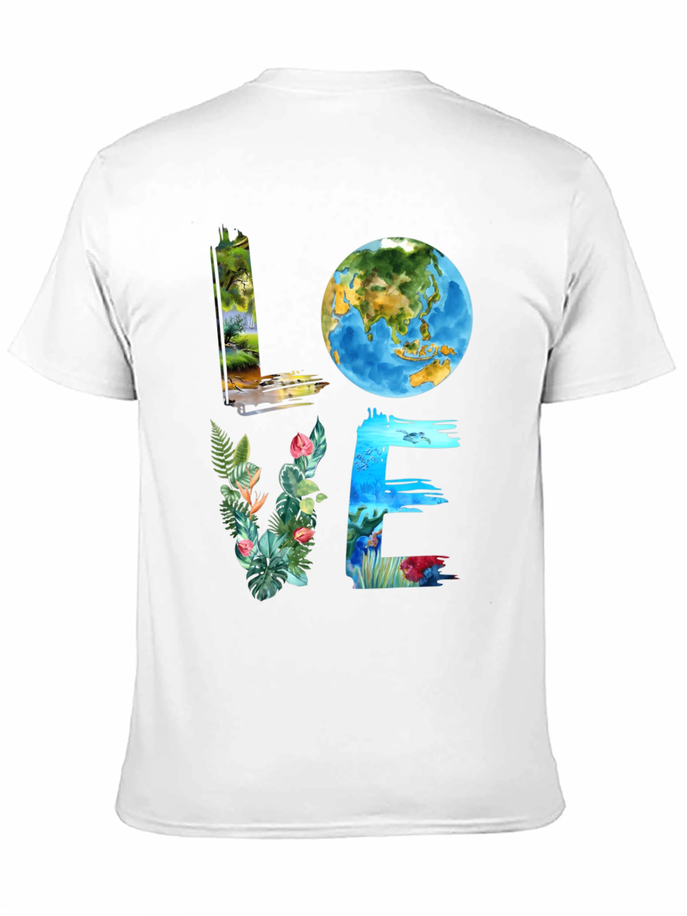 Black Love Earth Graphic Tee - Nature Inspired view 11