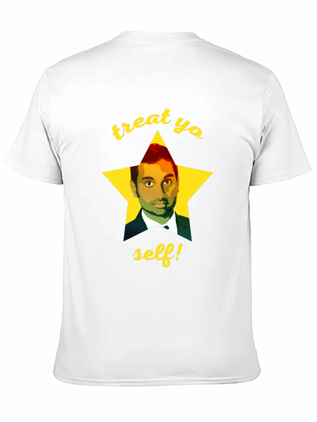 Black Treat Yo Self Aziz Ansari T-Shirt view 11