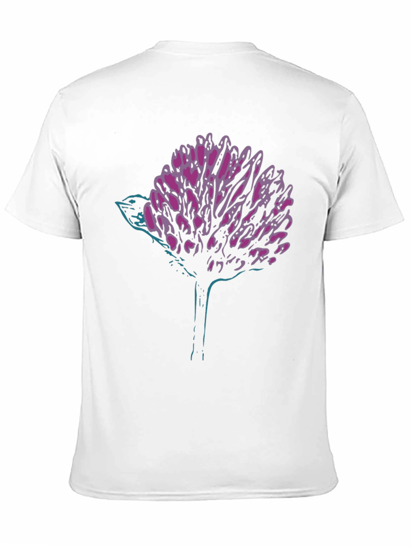 Black Modern Graphic Tee - Abstract Bird & Bloom view 11