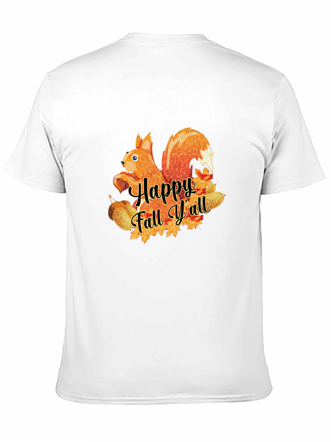 Black Happy Fall Y'all Squirrel T-Shirt view 11