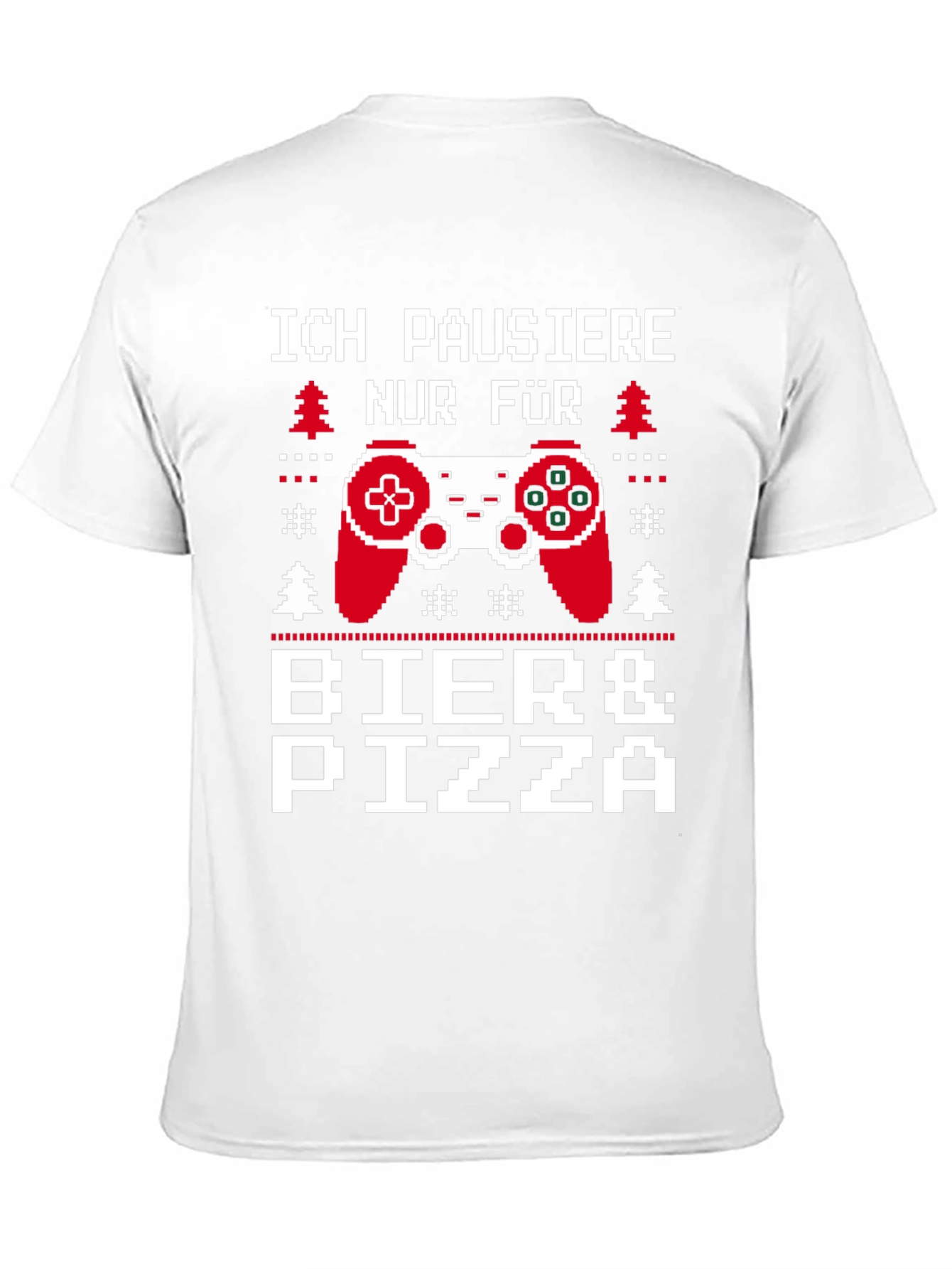 Black Gamer Beer & Pizza T-Shirt - Ich Pausiere Nur Fur view 11