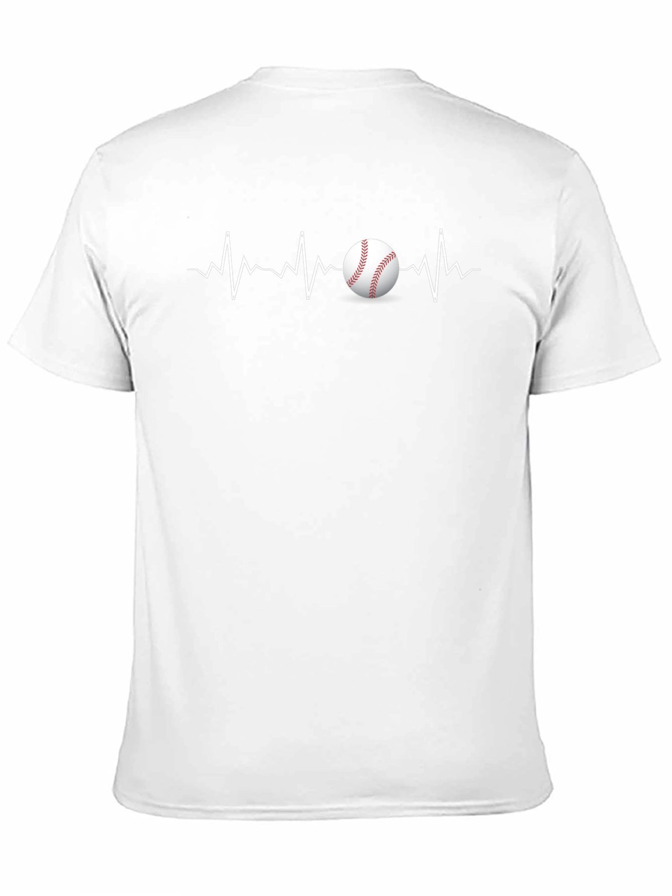 Black Baseball Heartbeat T-Shirt - Sporty Graphic Tee view 11