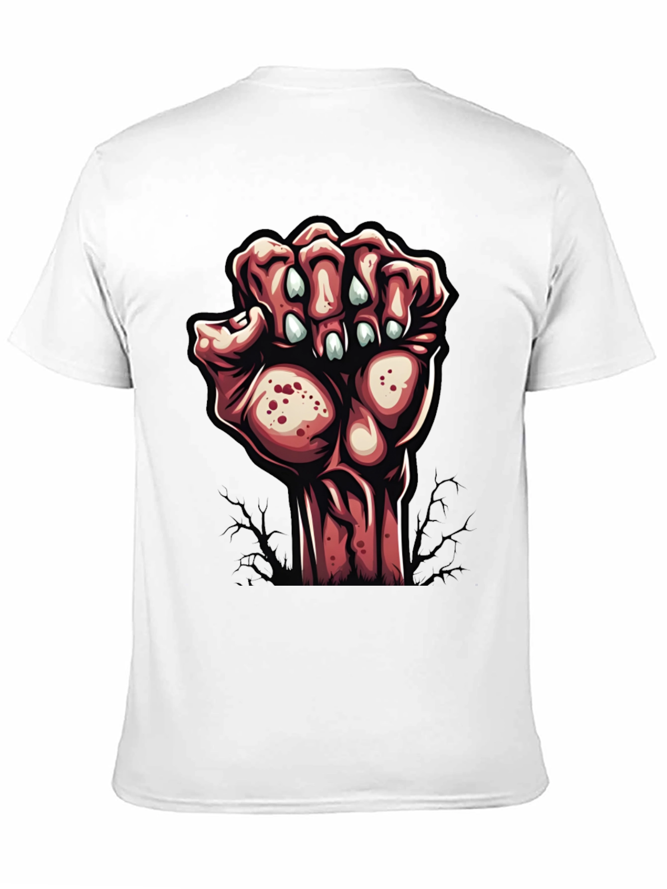 Black Zombie Hand Graphic Tee - Unique Halloween Style view 11