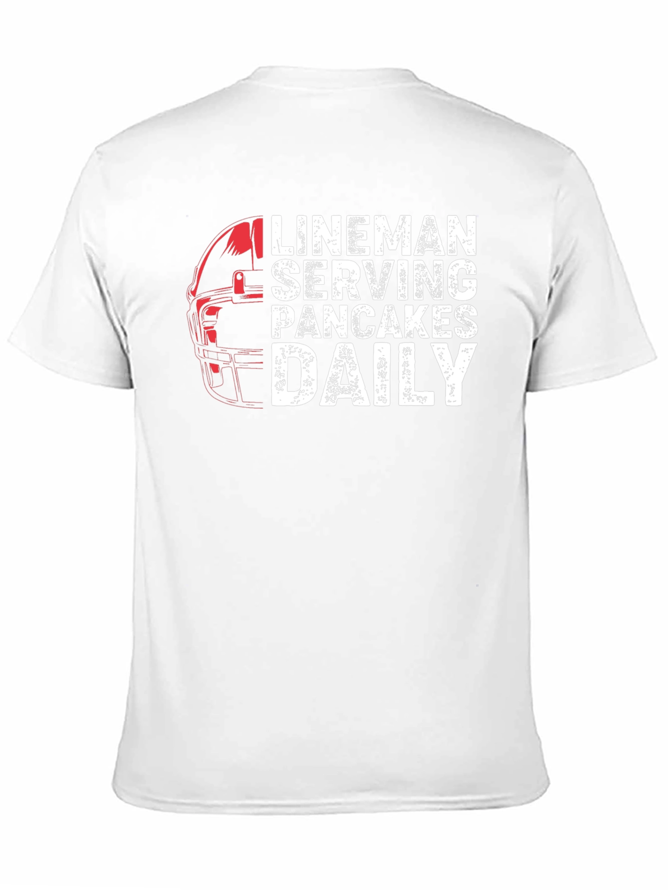 Black Lineman Serving Pancakes Daily Black T-Shirt view 11