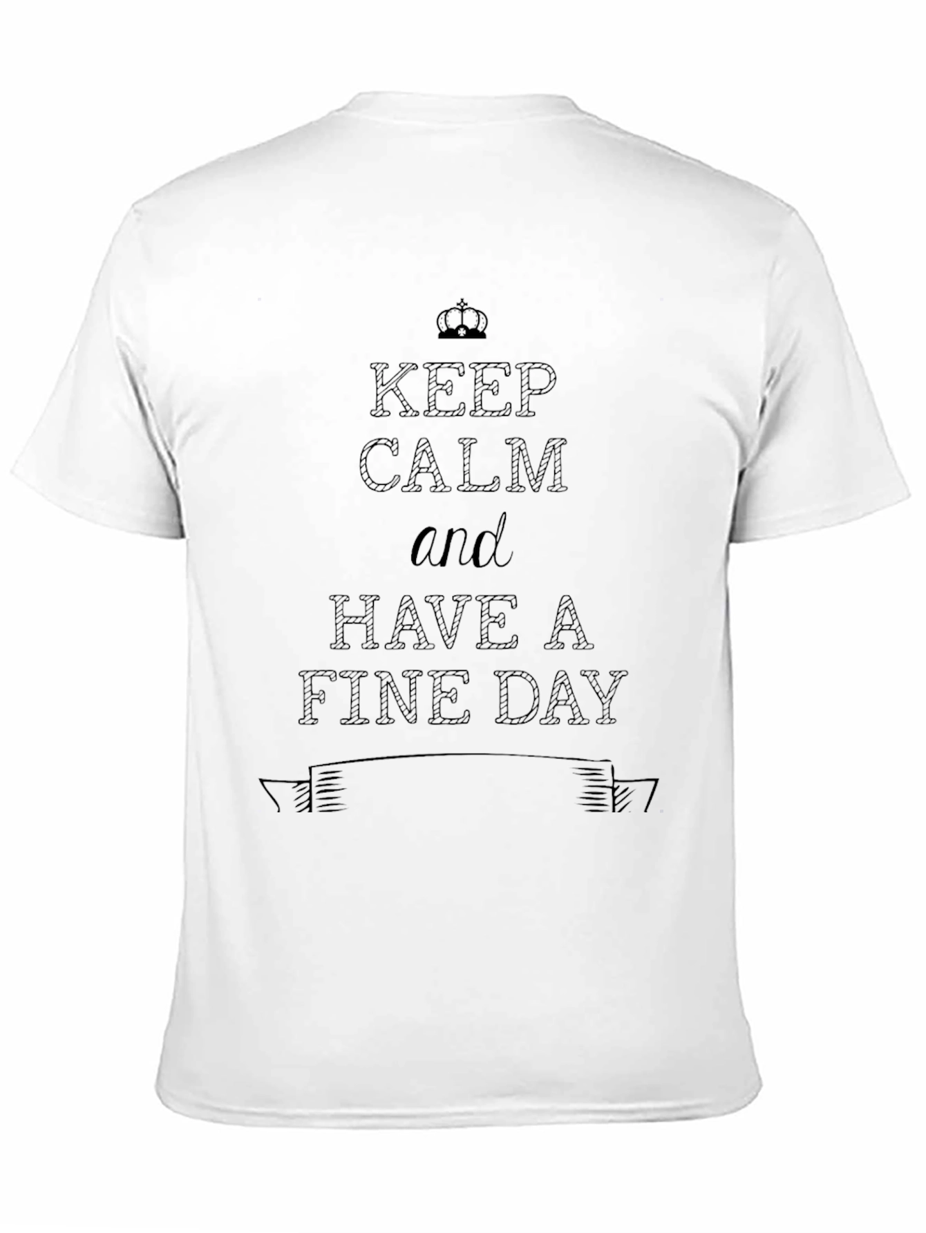 Black Keep Calm Graphic Tee - Black Cotton T-Shirt view 11