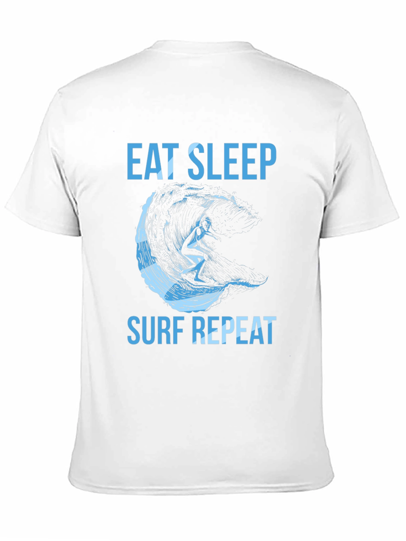 Black Eat Sleep Surf Repeat Graphic Tee view 11