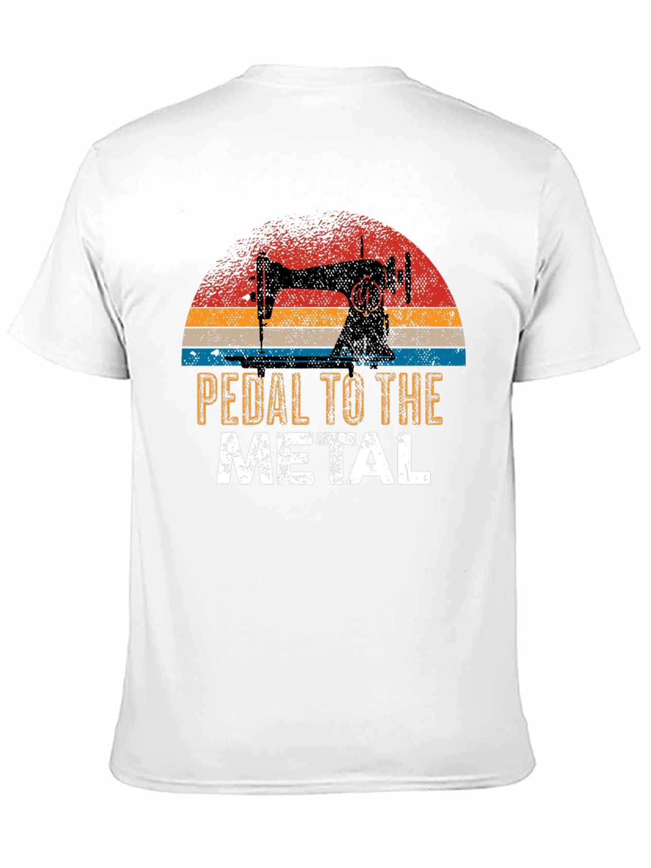 Black Pedal to the Metal Sewing Machine Graphic T-Shirt view 11