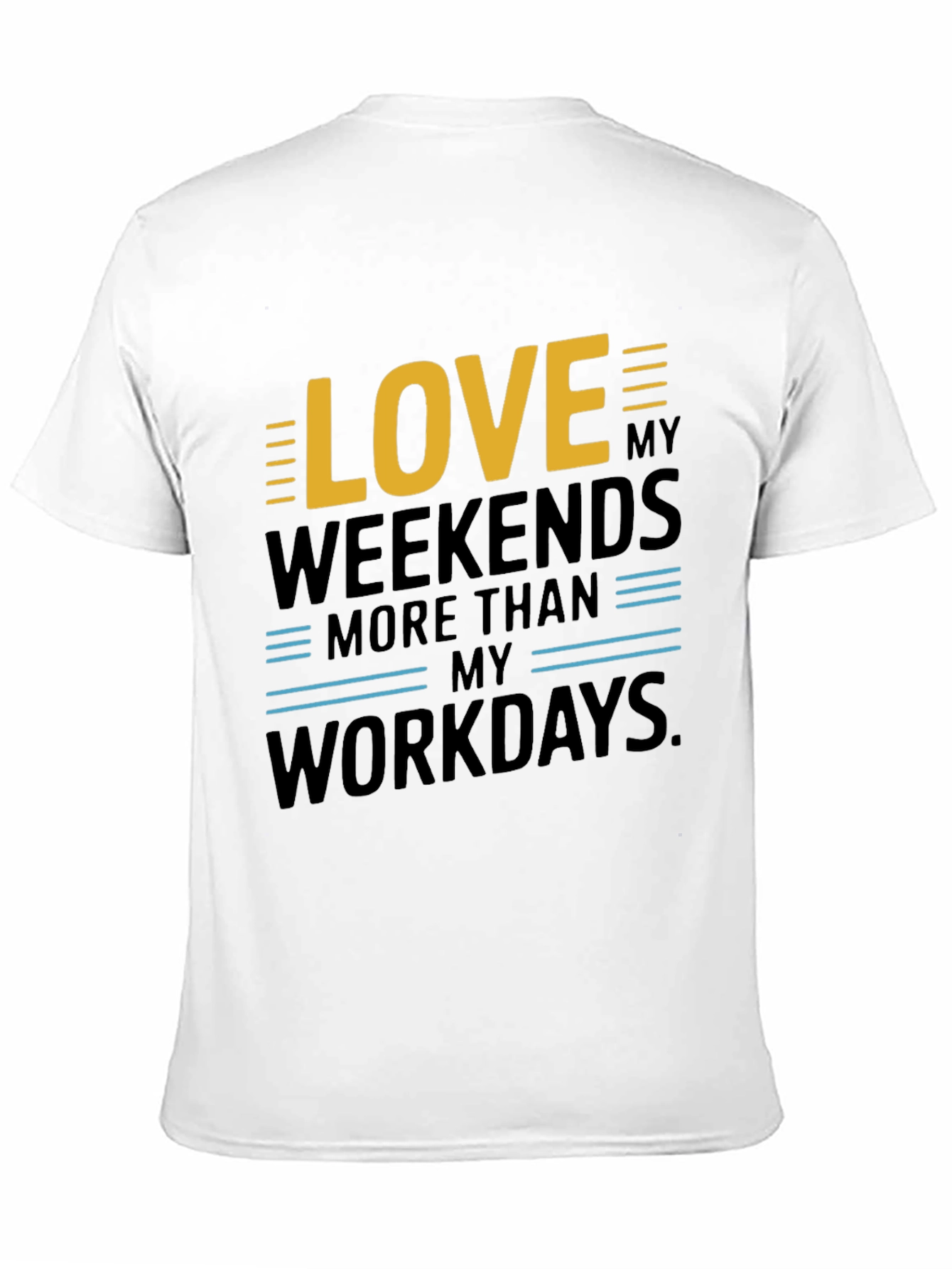 Black Love My Weekends Graphic Tee - Black Cotton view 11