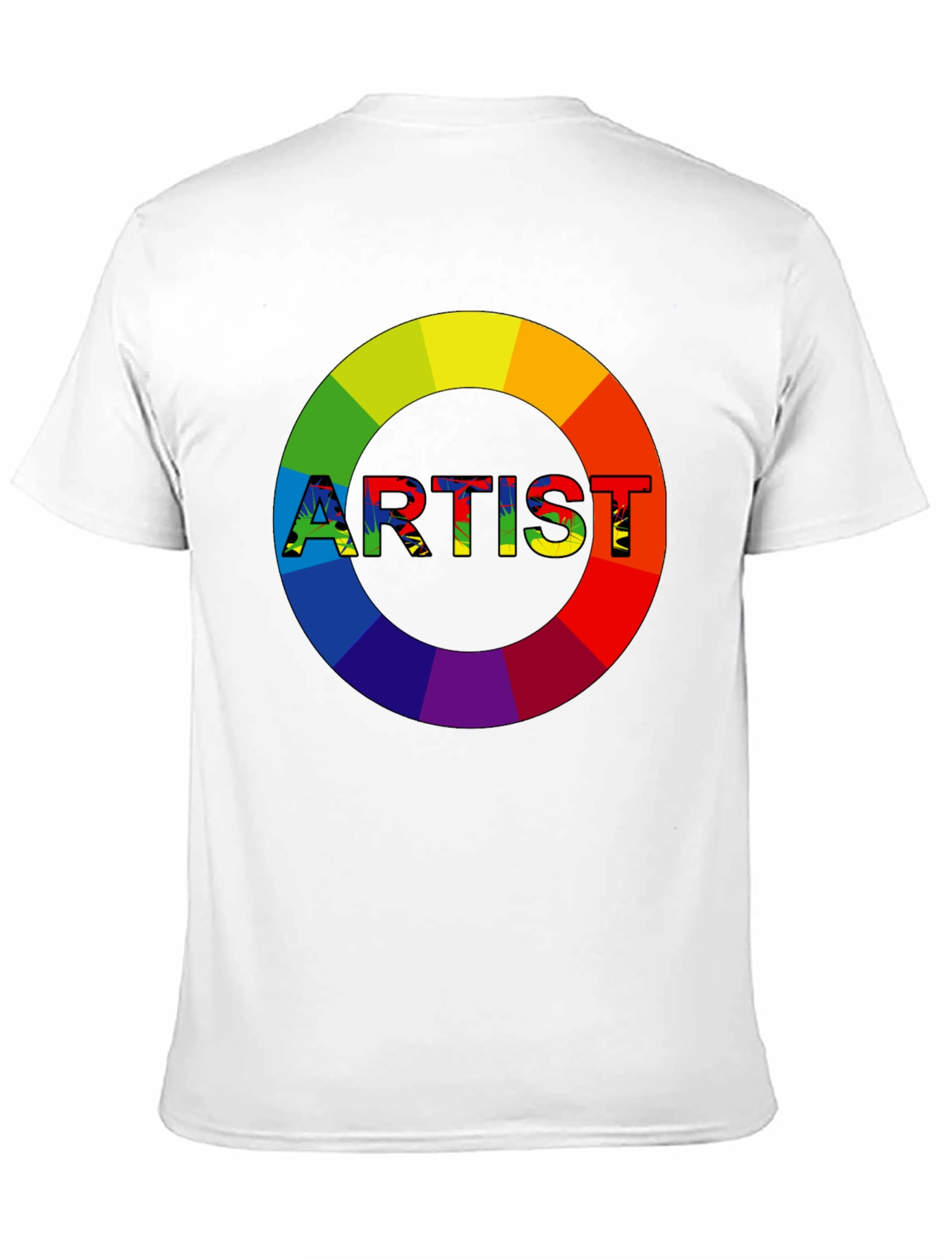 Black Rainbow Artist Graphic Tee - Creative Expression view 11