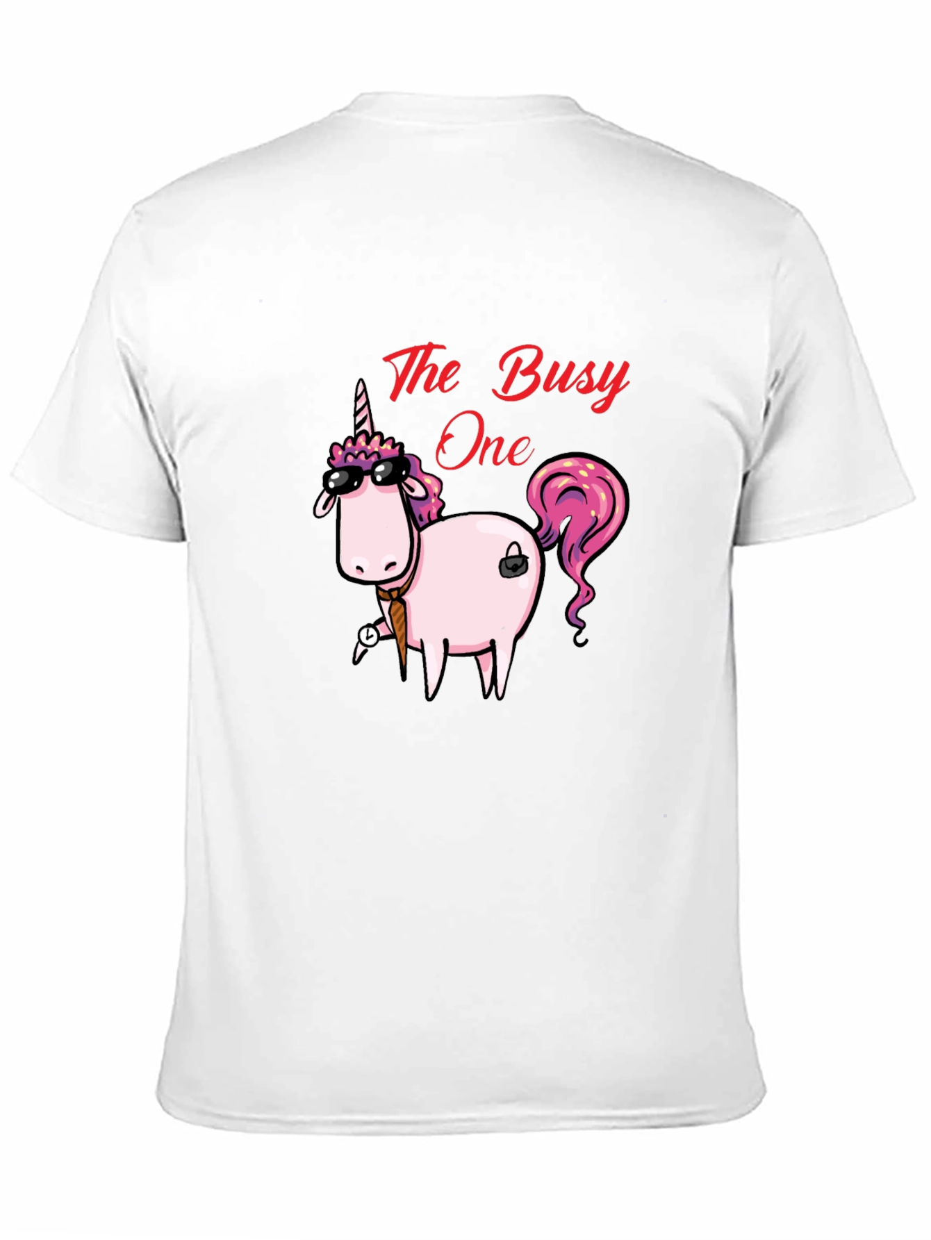 Black The Busy One Unicorn Graphic T-Shirt view 11