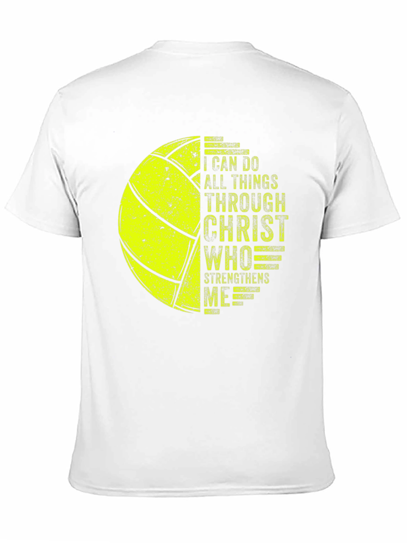 Black Volleyball Christian T-Shirt - I Can Do All Things Through Christ view 11