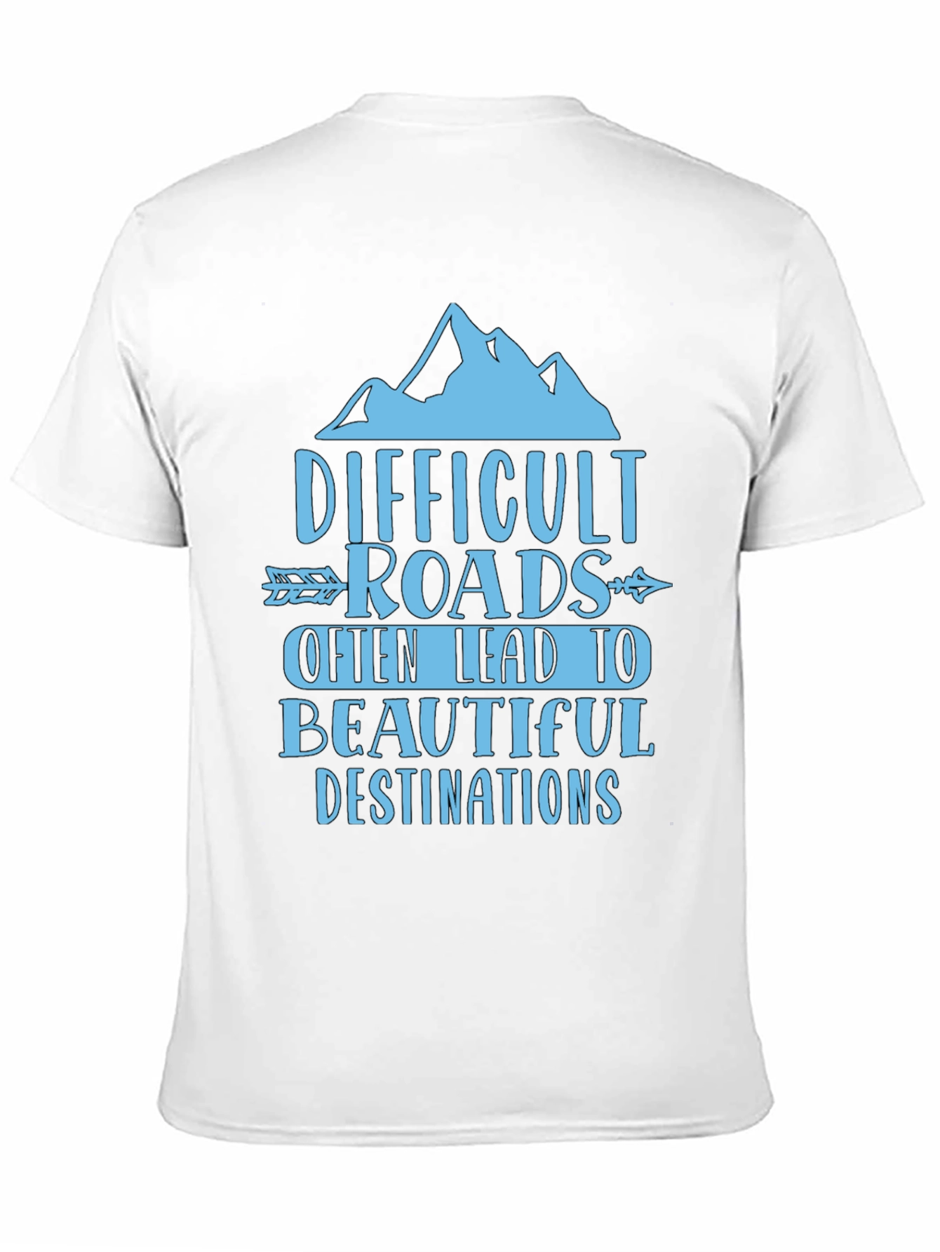 Black Difficult Roads Graphic Tee - Adventure Awaits view 11
