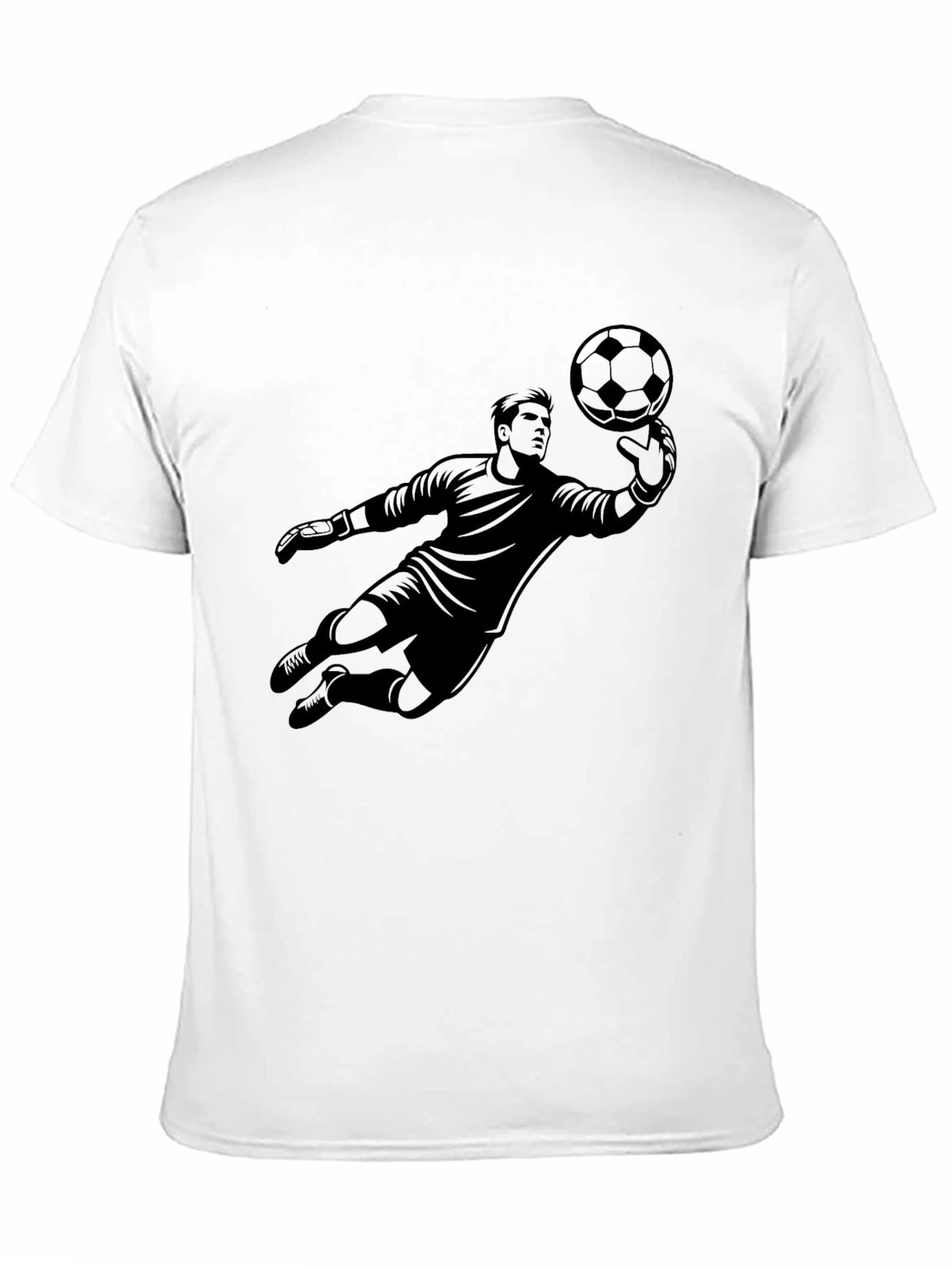 Black Soccer Goalie Graphic Tee - Black T-Shirt view 11