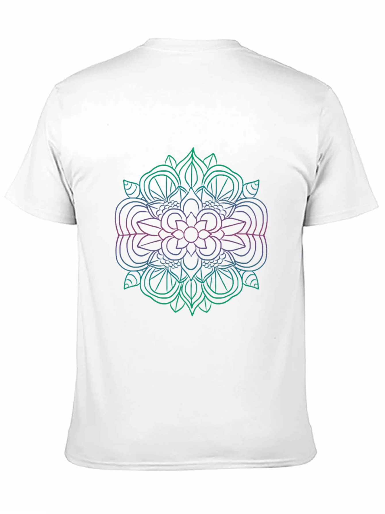 Black Geometric Mandala Graphic Tee - Black view 11